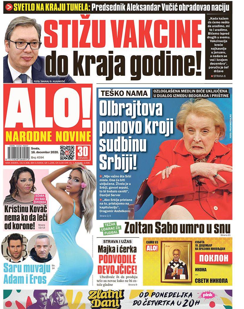 prelistavanje sutrasnje stampe 16 decembar