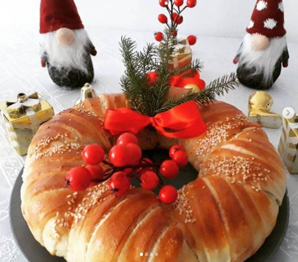 recepti za bozic i novu godinu venac pogaca postupak pripreme foto
