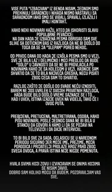 tijana milentijevic decko je pretukao oglasio se instagram foto