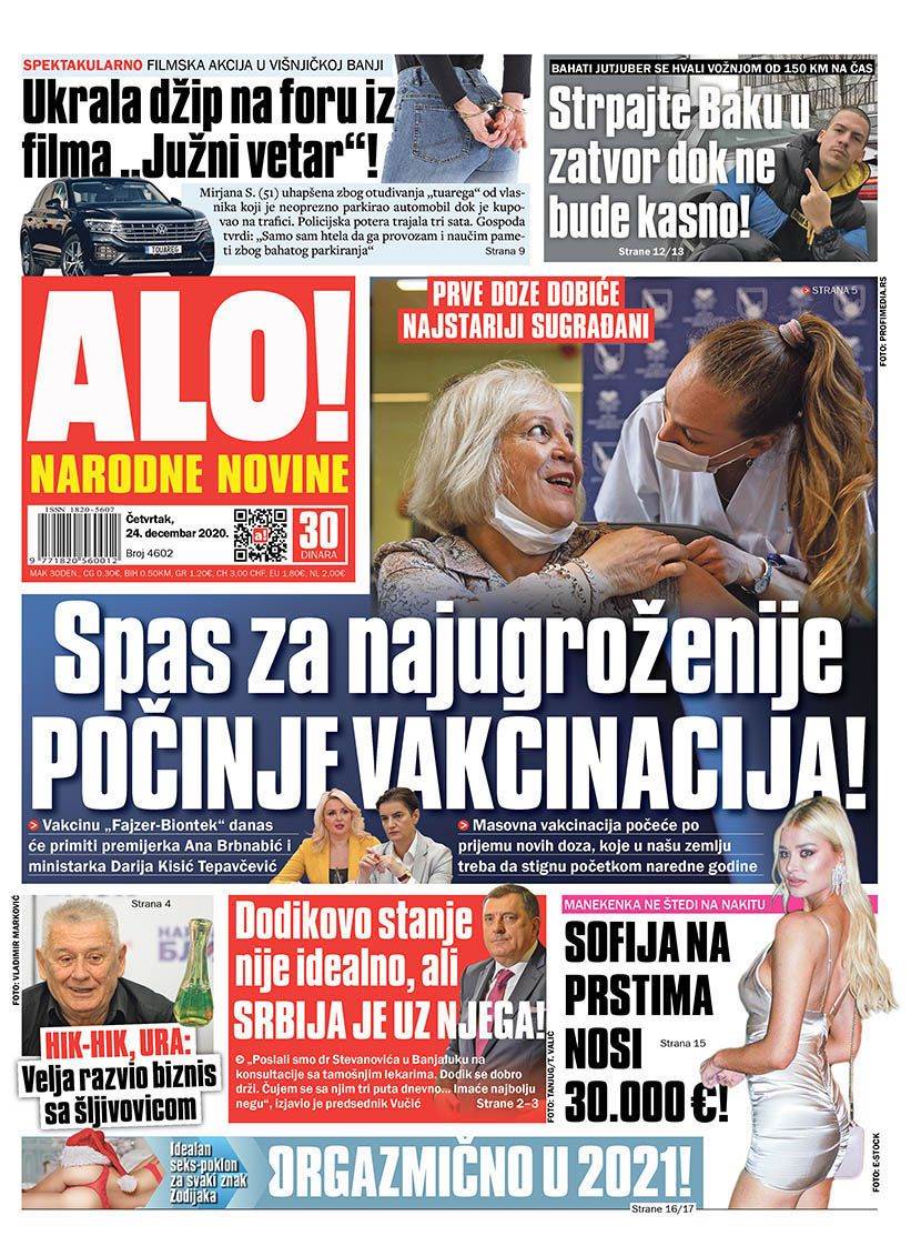 prelistavanje sutrasnje stampe 24 decembar 