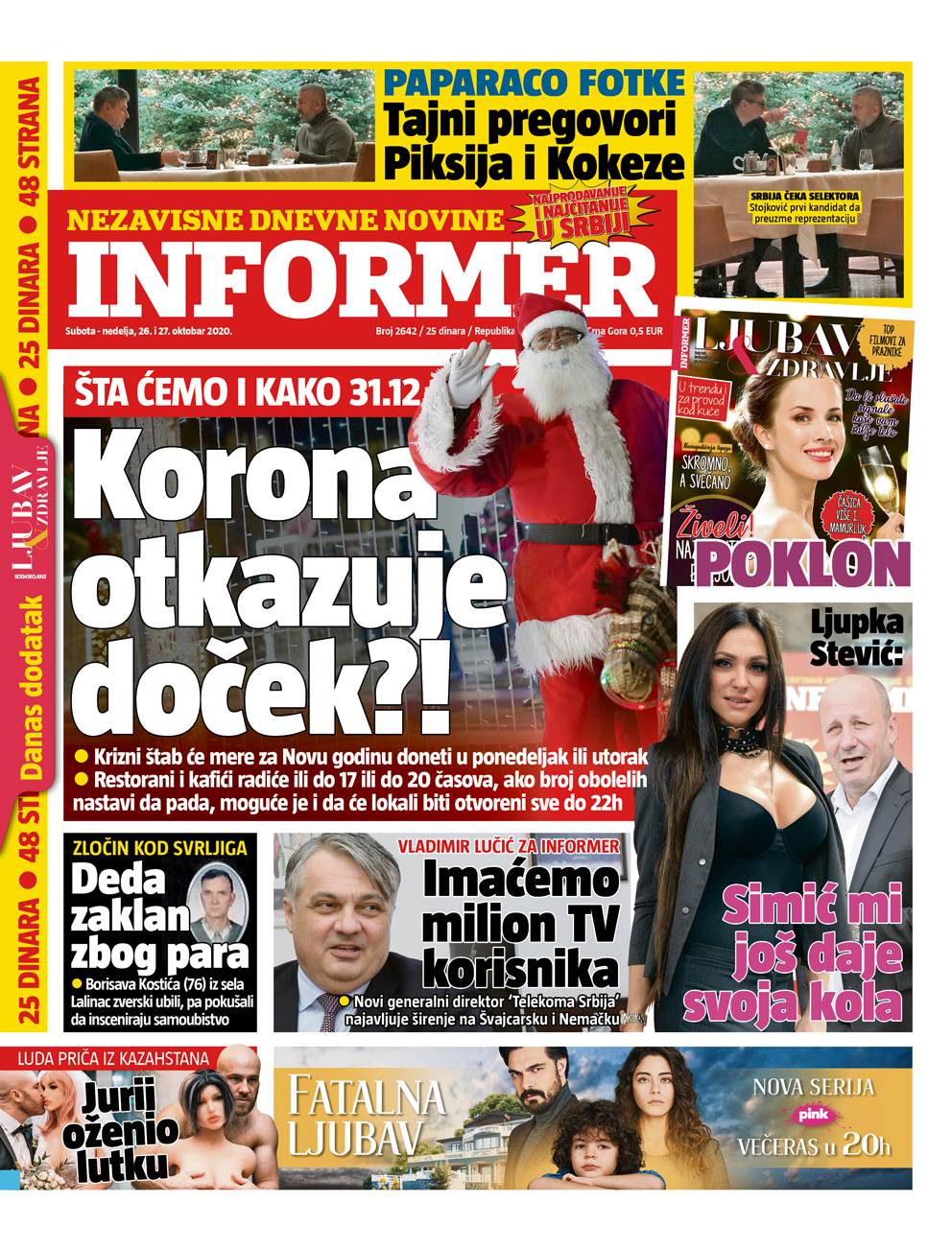 prelistavanje sutrasnje stampe 26 decembar