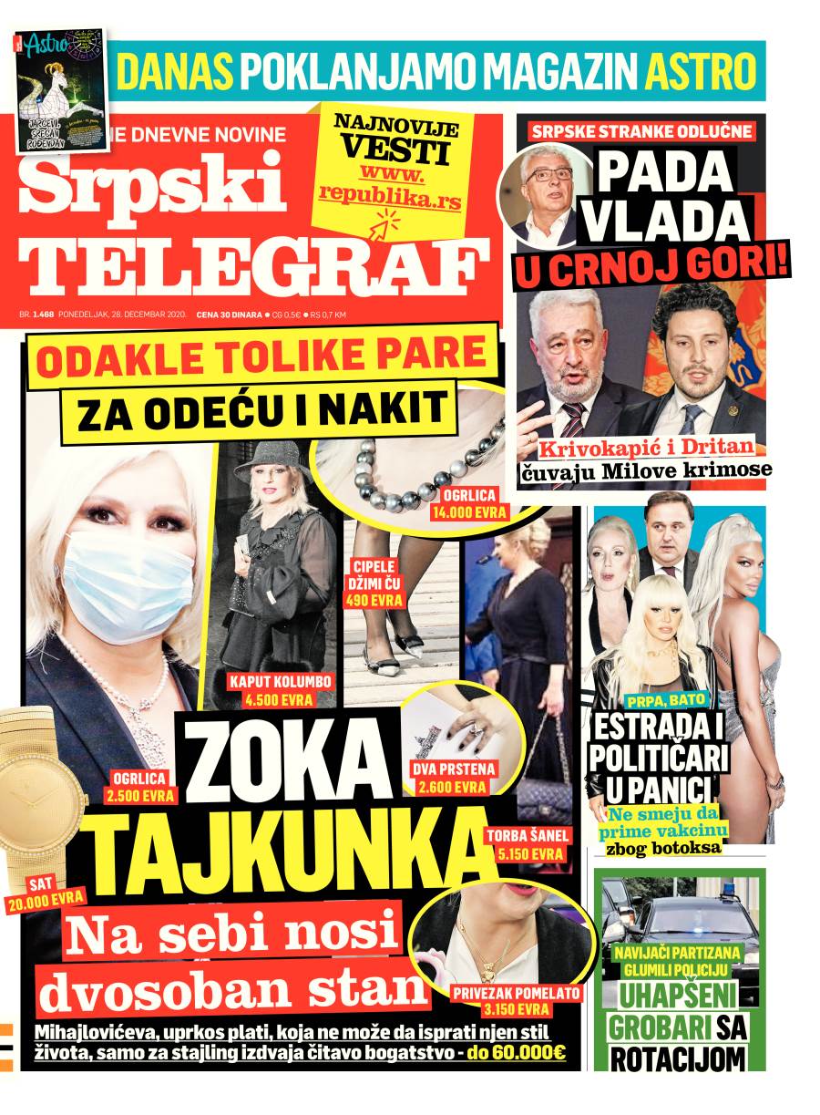 prelistavanje sutrasnje stampe 28 decembar