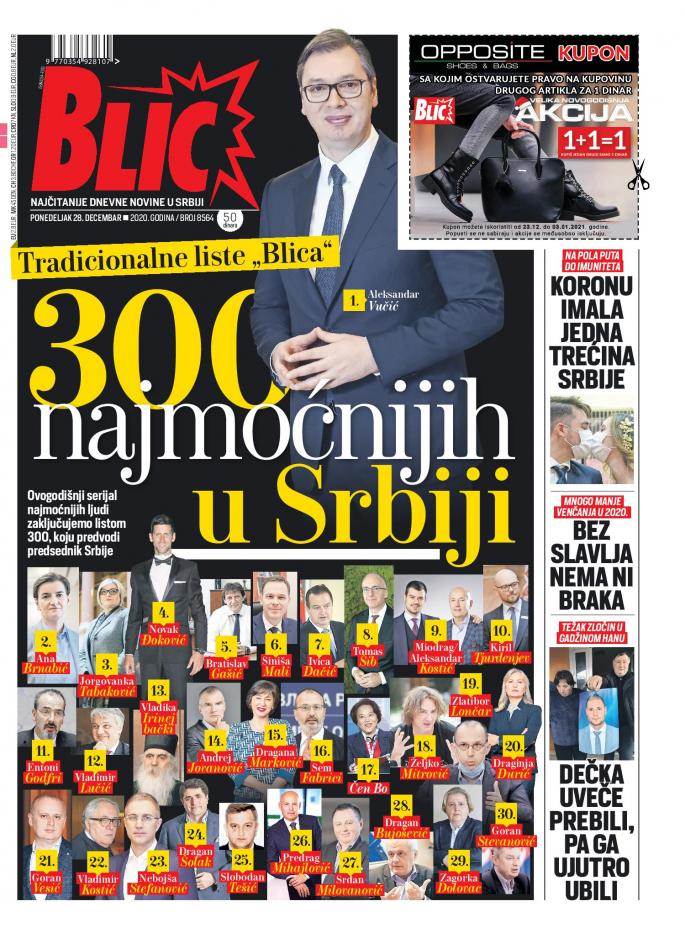 prelistavanje sutrasnje stampe 28 decembar