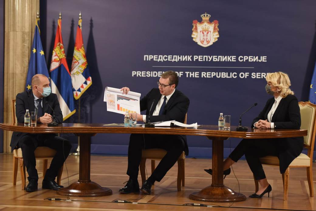 predsednik srbije aleksandar vucic godisnja konferencija za medije