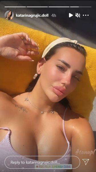 katarina grujic u bikiniju grudi marko gobeljic dubai 