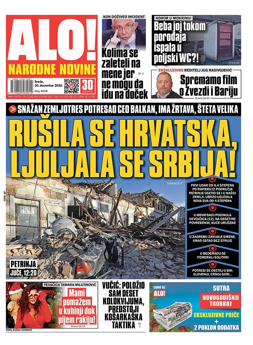 prelistavanje sutrasnje stampe 30 decembar 