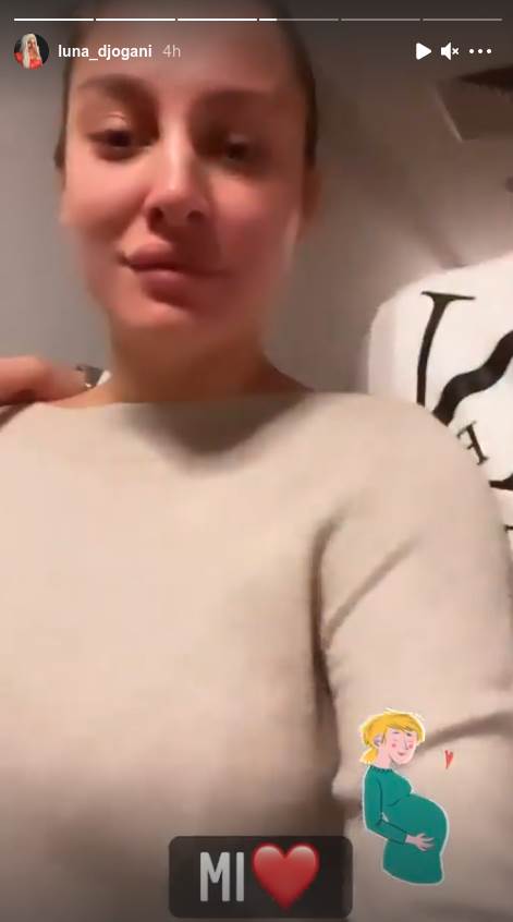 luna djogani trudnicki stomak instagram video