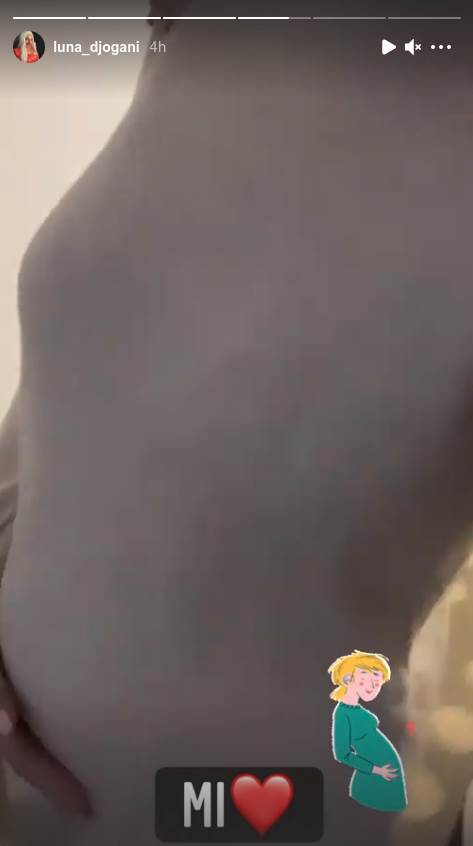 luna djogani trudnicki stomak instagram video