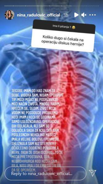 nina radulovic korona virus operacija bolest oporavak