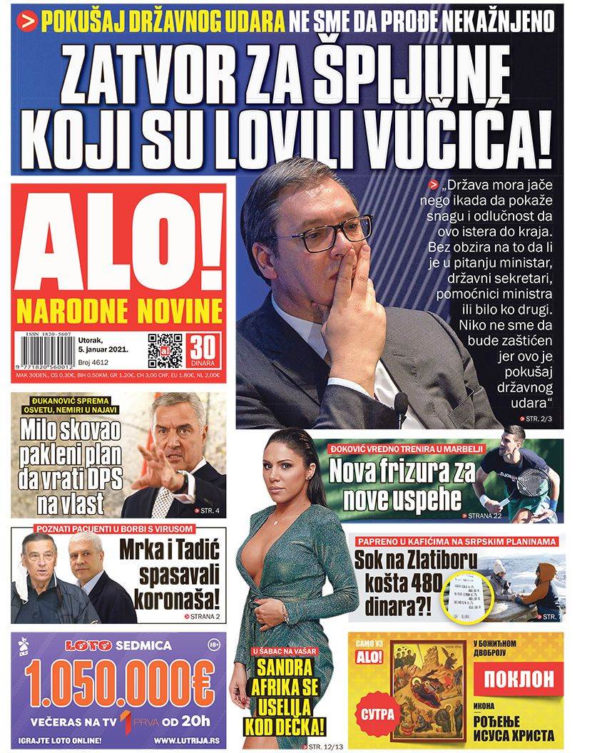 prelistavanje sutrasnje stampe 5 januar