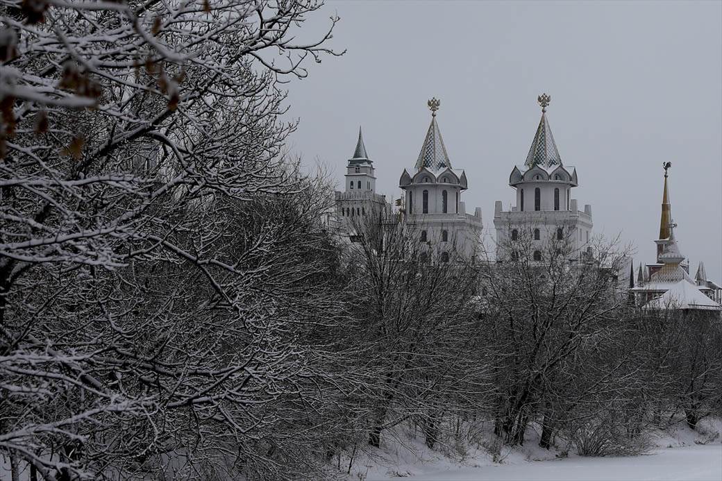 rusija kremlj izmailovo zima dvorac fotografije