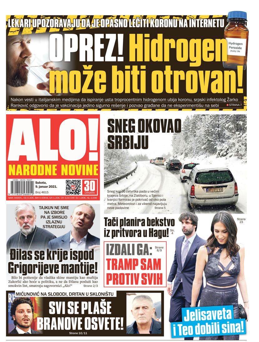 prelistavanje sutrasnje stampe 9 januar