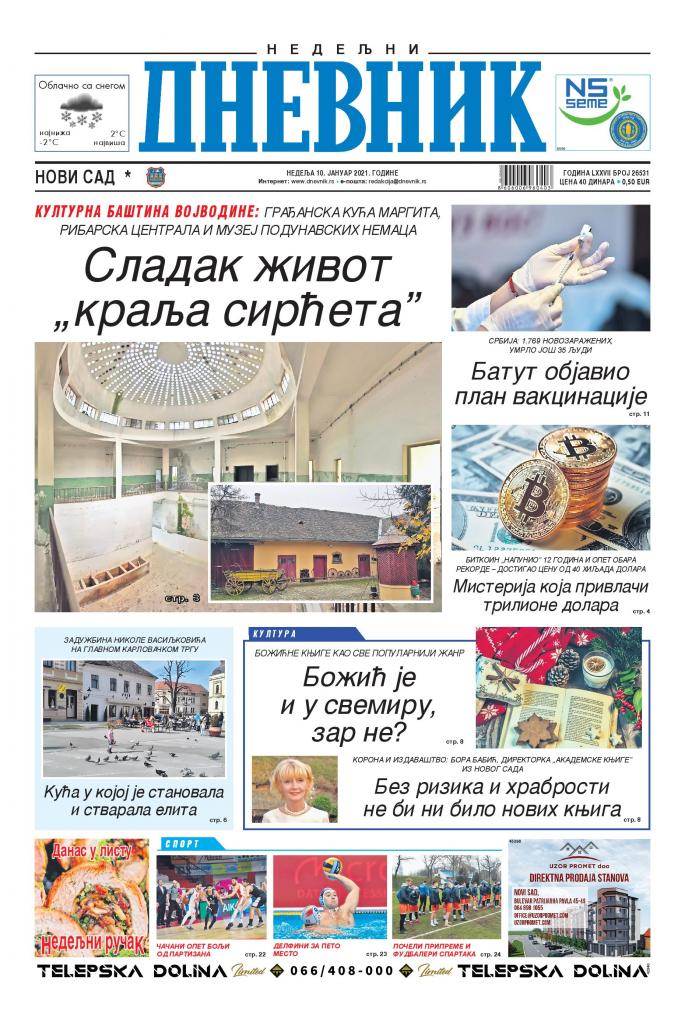 prelistavanje sutrasnje stampe 10 januar 2021