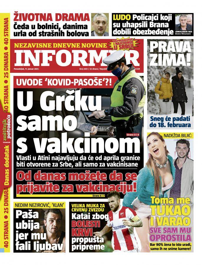 prelistavanje sutrasnje stampe 11 januar