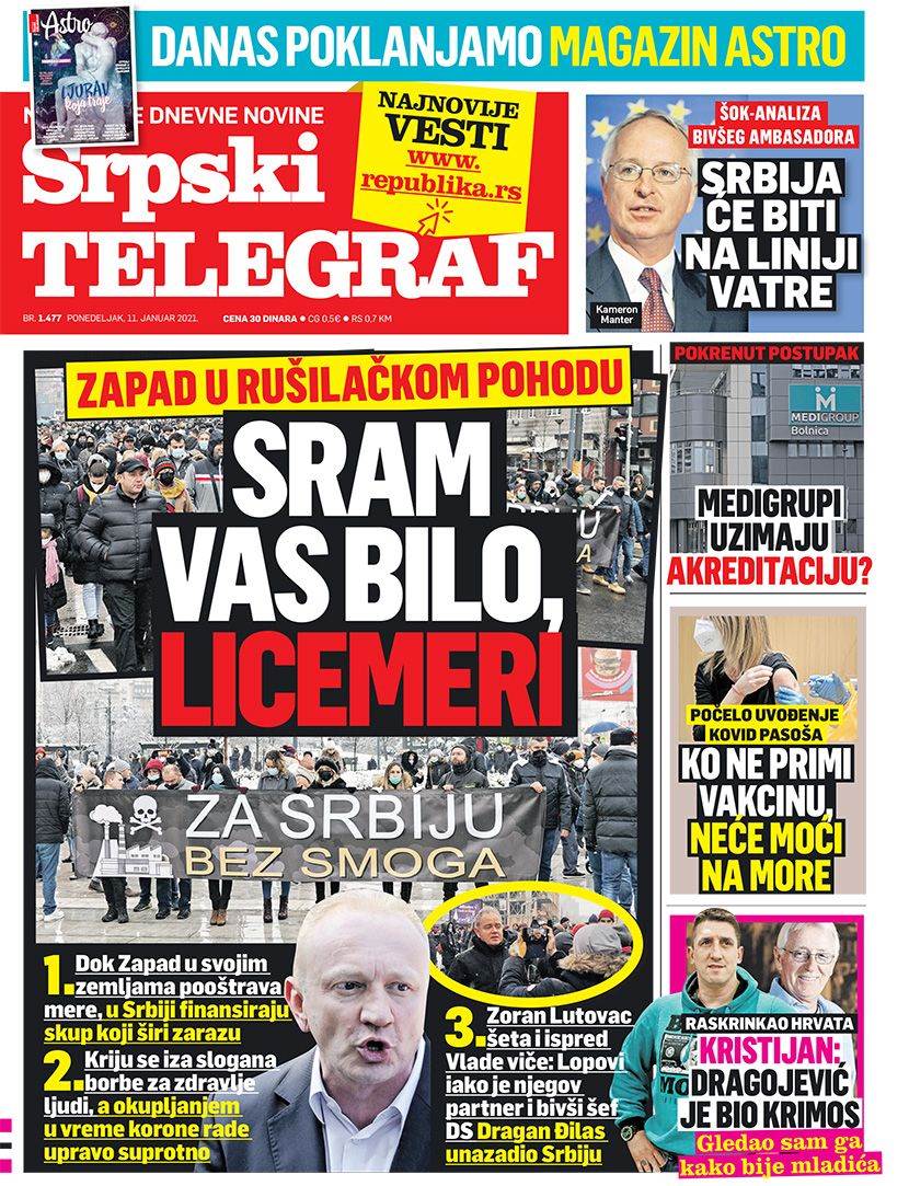 prelistavanje sutrasnje stampe 11 januar