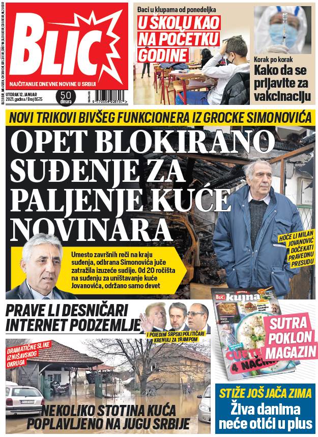 prelistavanje sutrasnje stampe 12 januar