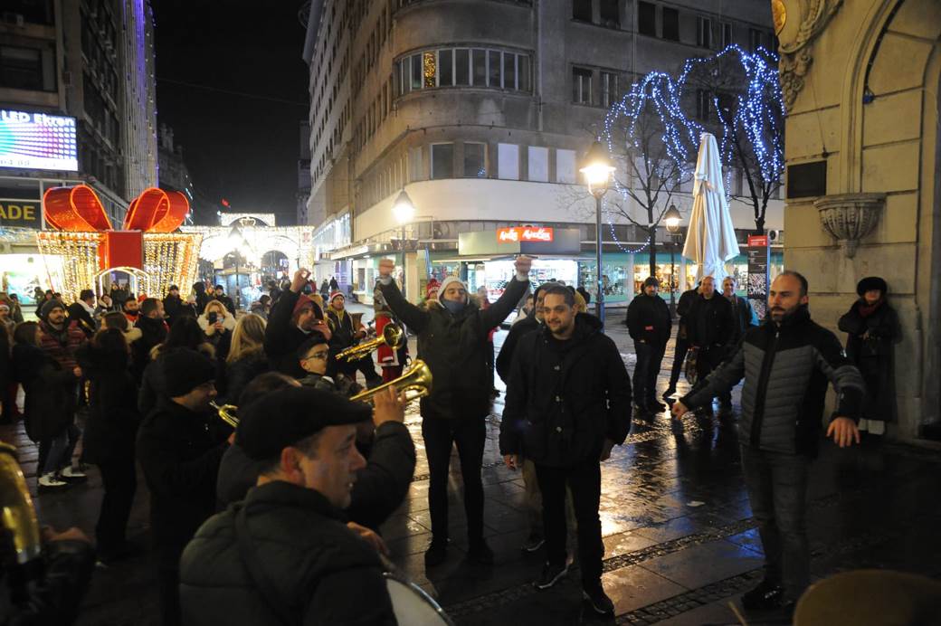 pravoslavna nova godina 2021 trubaci beograd docek trg republike fotograifje