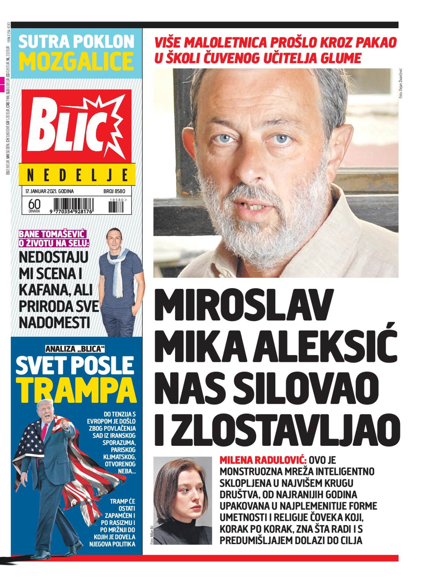 prelistavanje sutrasnje stampe 17 januar 2021
