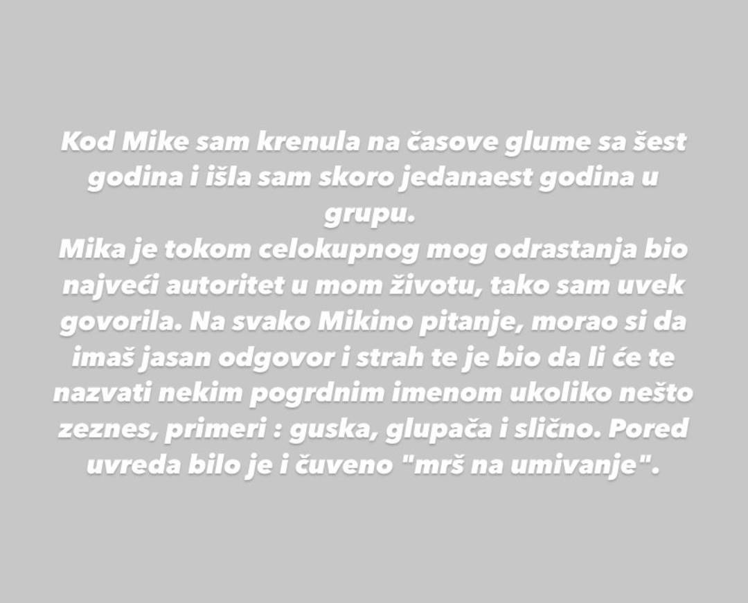 profesor glume miroslav mika aleksic seksualno uznemiravanje ucenice glumice mup saopstenje 