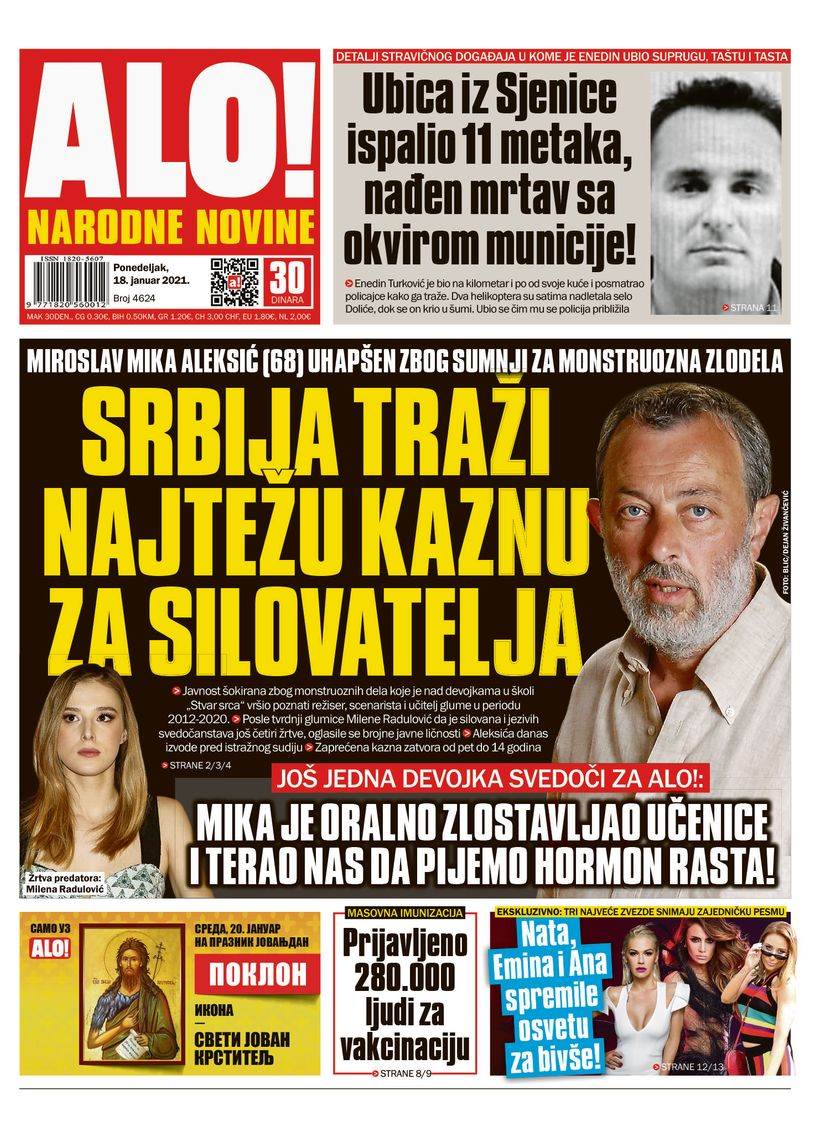 prelistavanje sutrasnje stampe 18 januar