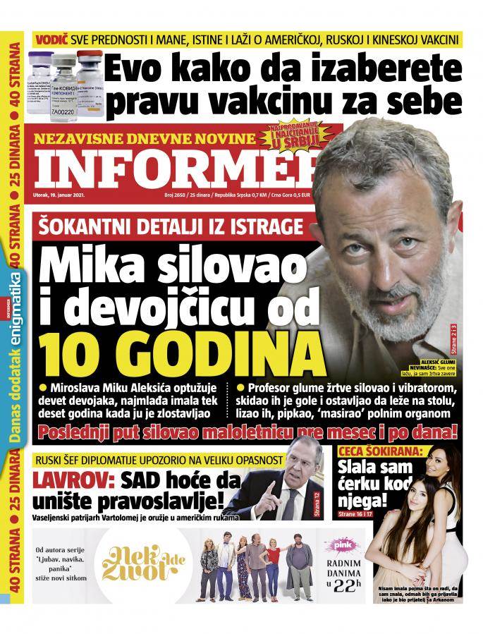 prelistavanje sutrasnje stampe 19 januar