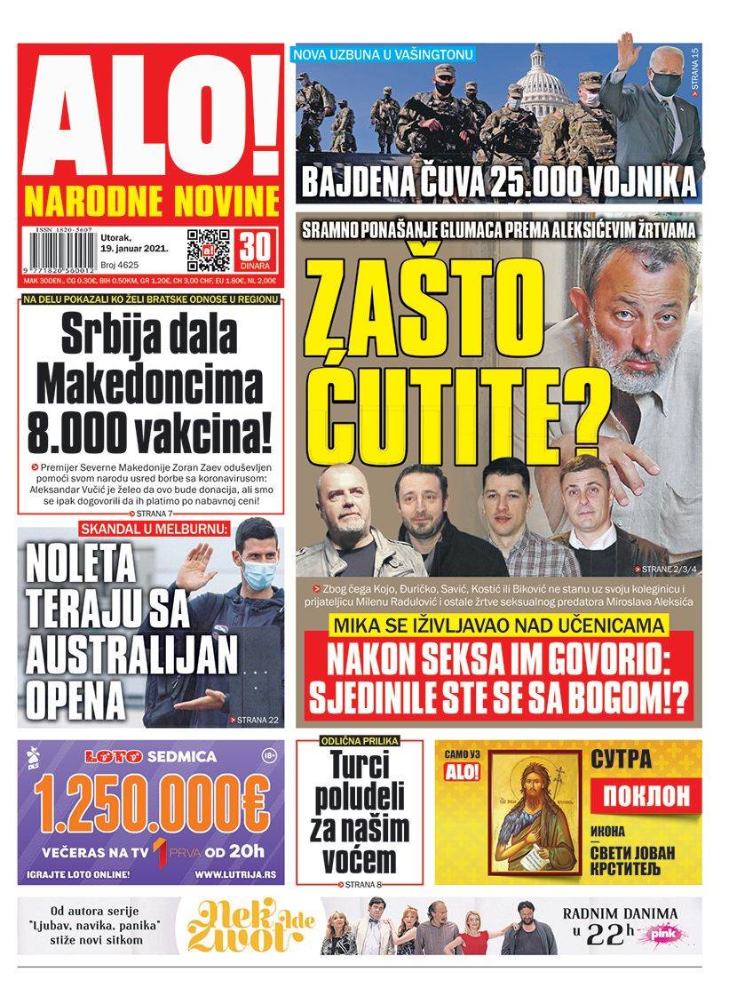 prelistavanje sutrasnje stampe 19 januar