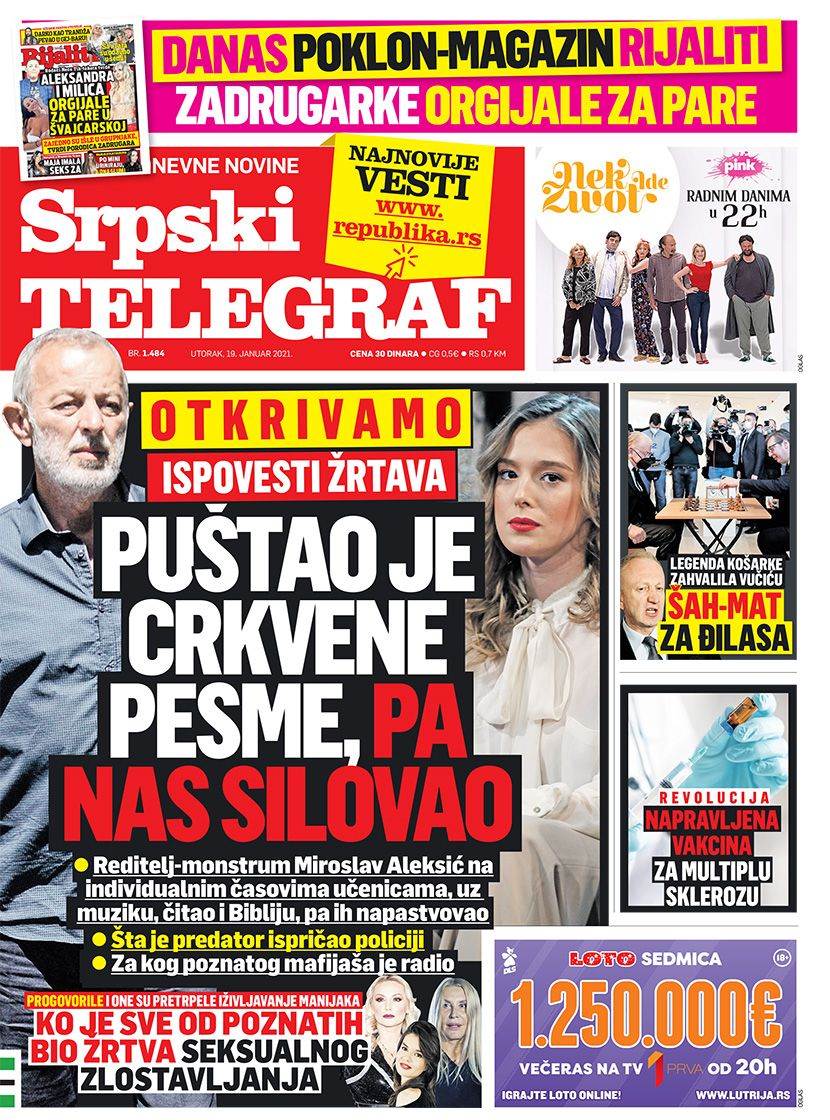 prelistavanje sutrasnje stampe 19 januar