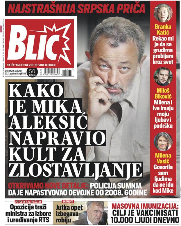 prelistavanje sutrasnje stampe 20 januar