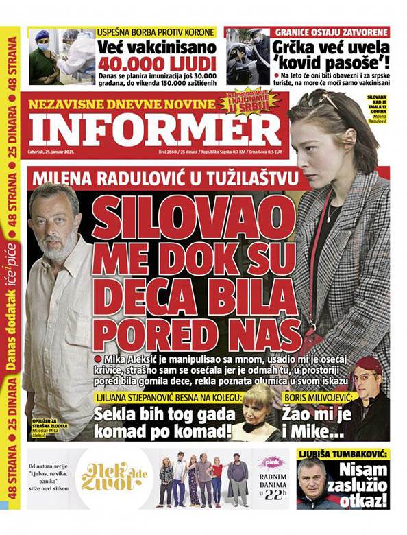 prelistavanje sutrasnje stampe 21 januar