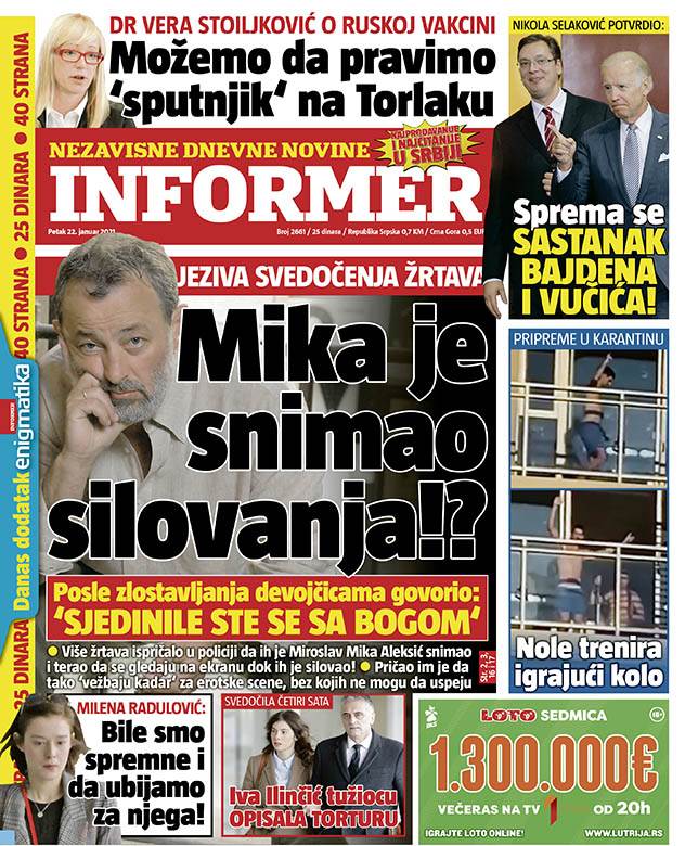 prelistavanje sutrasnje stampe 22 januar