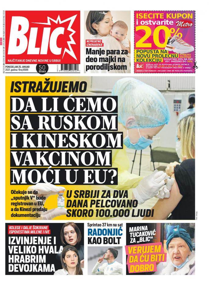 prelistavanje sutrasnje stampe 25 januar