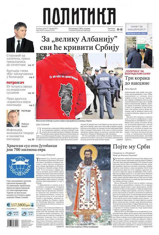 prelistavanje sutrasnje stampe 27 januar