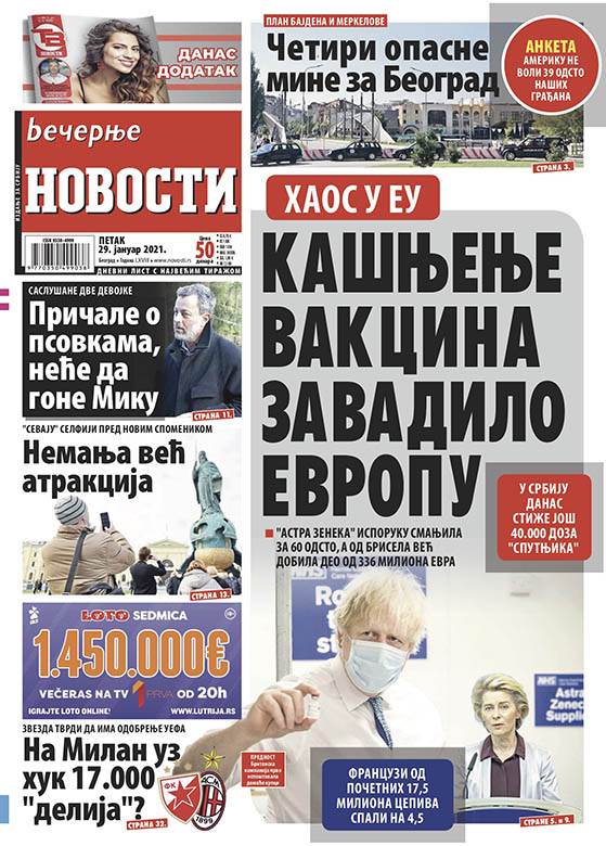 prelistavanje sutrasnje stampe 29. januar