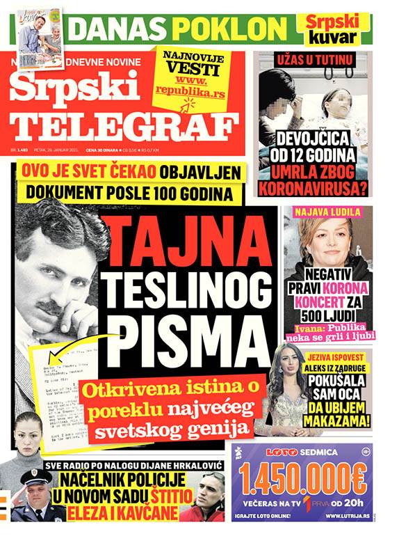 prelistavanje sutrasnje stampe 29. januar