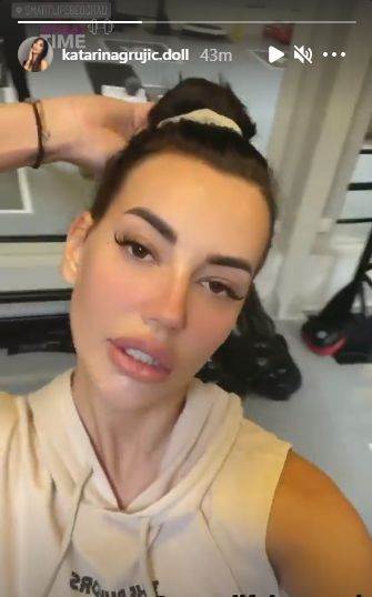 kaca grujic u teretani pokazala misice