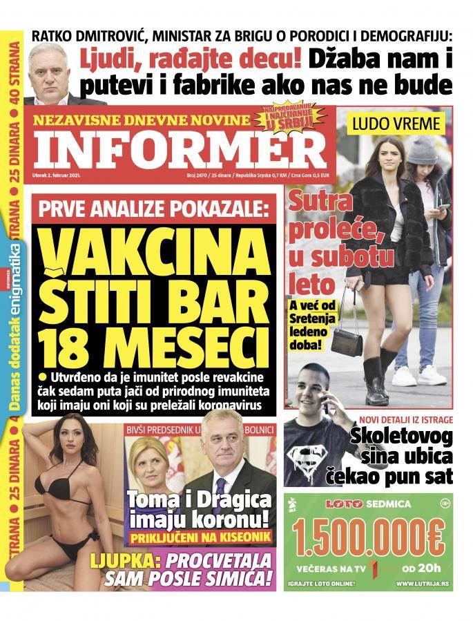 prelistavanje sutrasnje stampe 2 februar