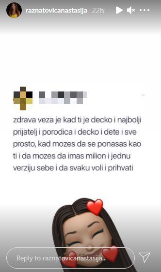 Anastasija Ražnatović o vezi sa Đorđem