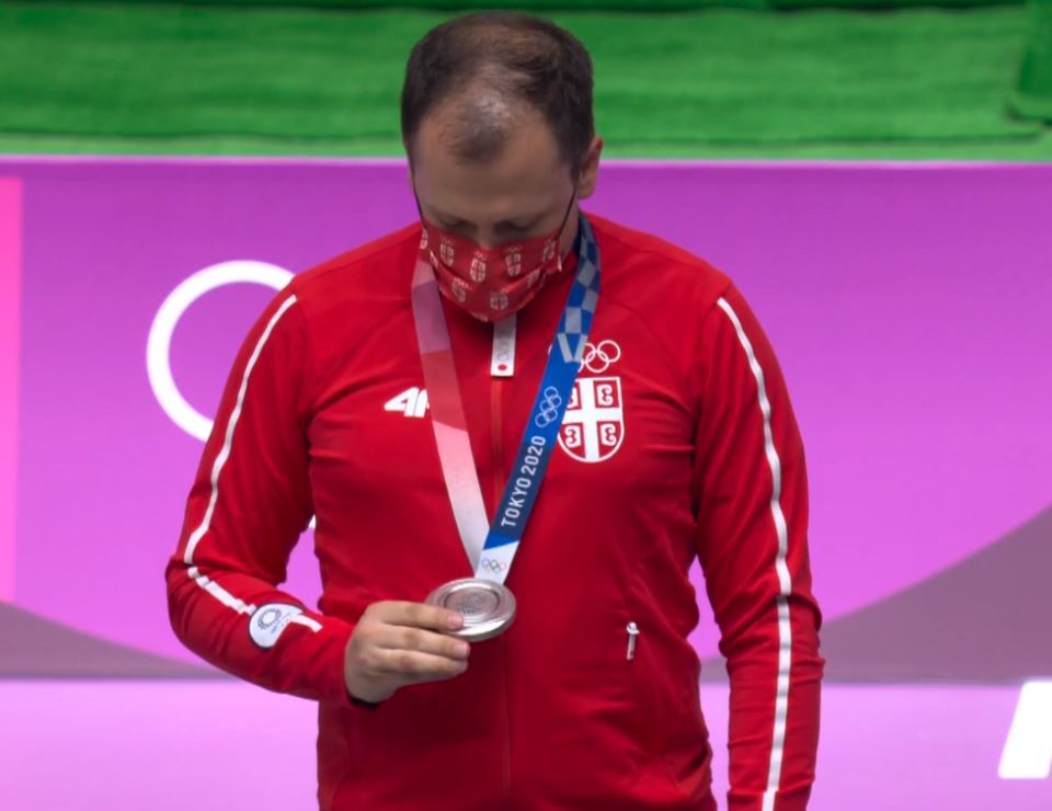 Damir Mikec na ceremoniji dodele medalja