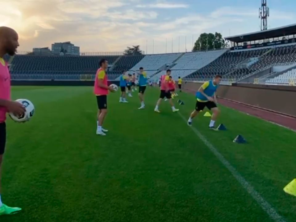 Kairat pred meč sa Crvenom zvezdom trenirao na stadionu Partizana