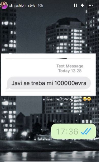 Sonja Vuksanović i Ana Nikolić poruke trebi mi 100.000 evra