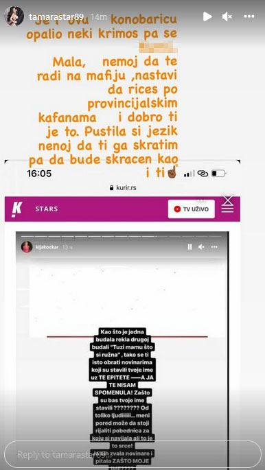 Tamara Đurić urnisala Kiju Kockar