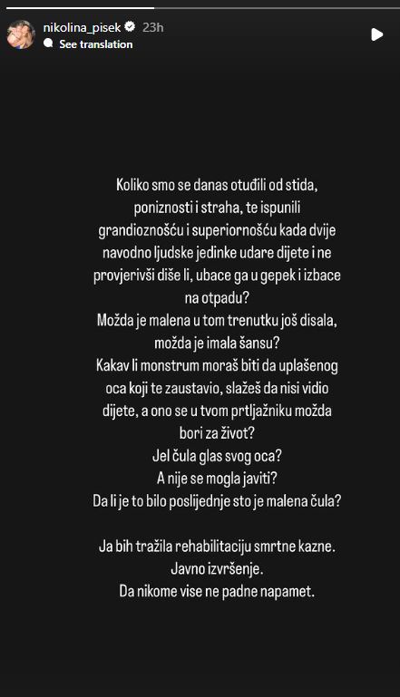 nikolina pišek instagram