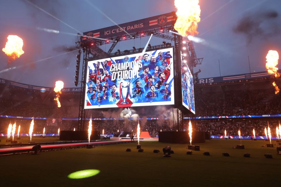 Proslava titule Lige šampiona na Parku prinčeva