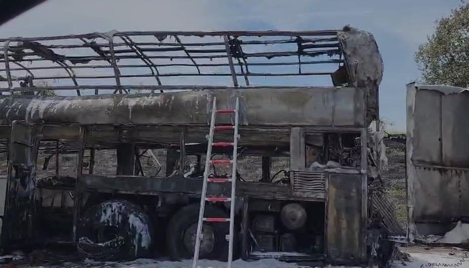 Požar u autobusu kod Boljevca