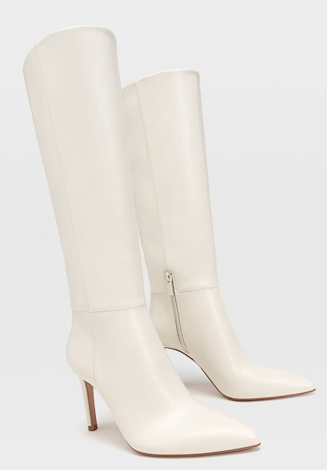 Glomazne čizme u beloj boji