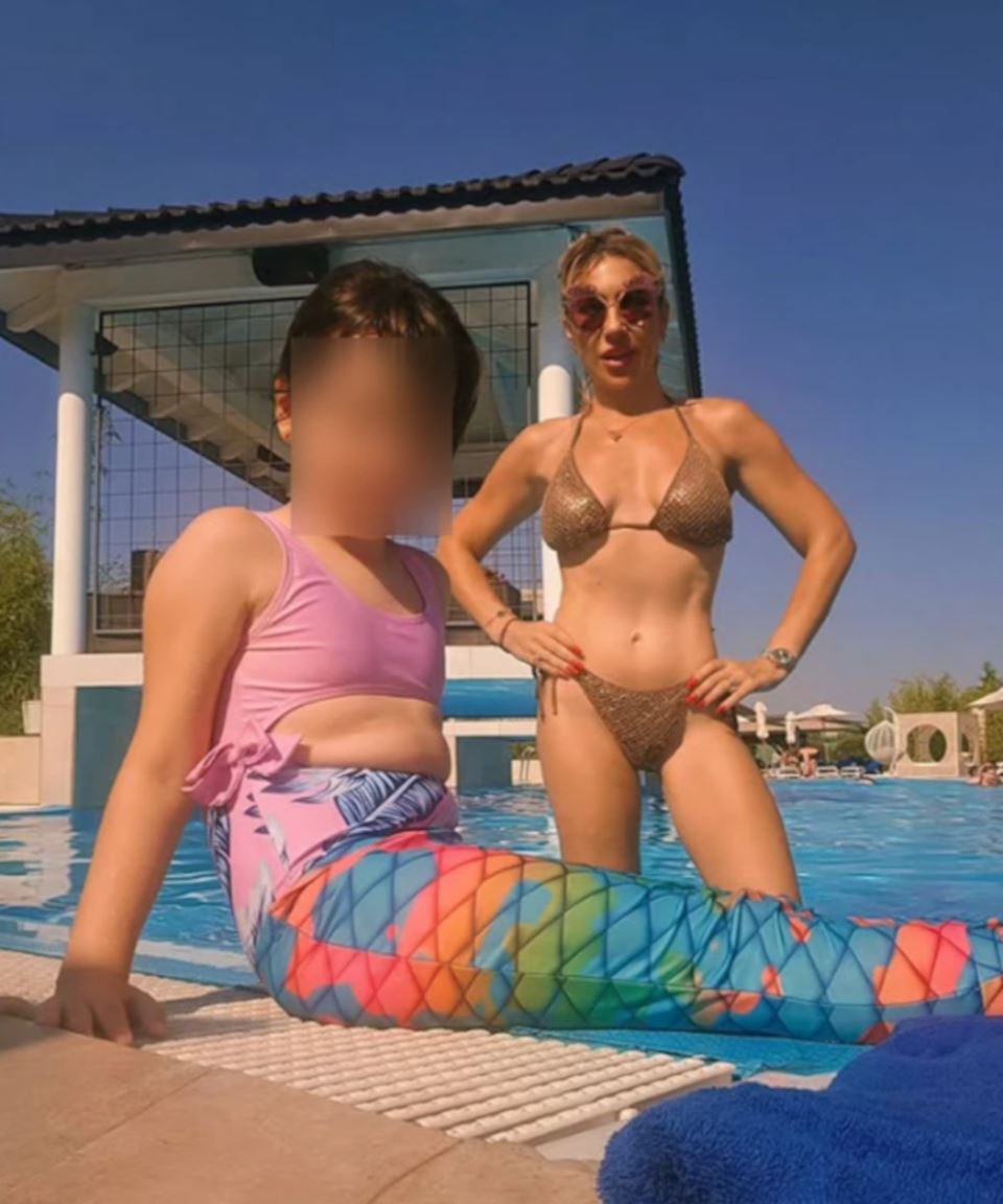 Jovana Jeremić bazen ćerka