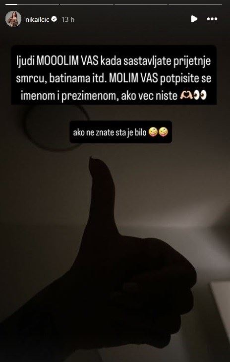 Nika Ilčić na Instagramu
