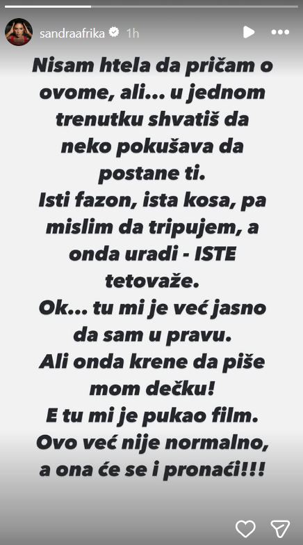 Sandra Afrika na Instagramu