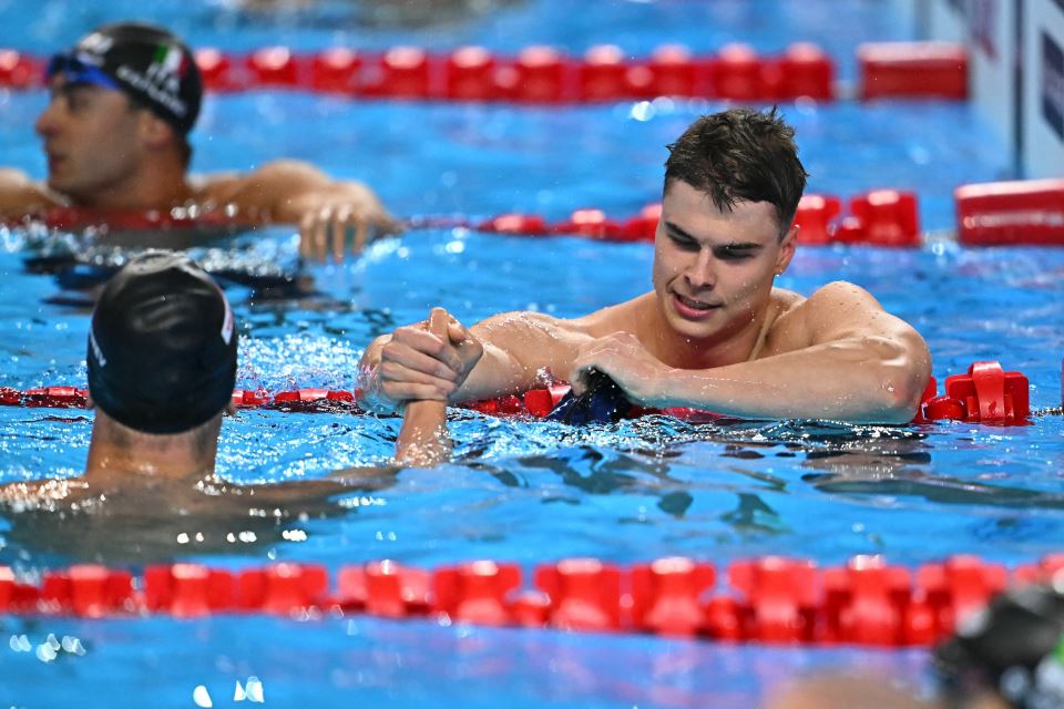 Andrej Barna na Svetskom prvenstvu u Singapuru, nakon što je prvi stigao na cilj