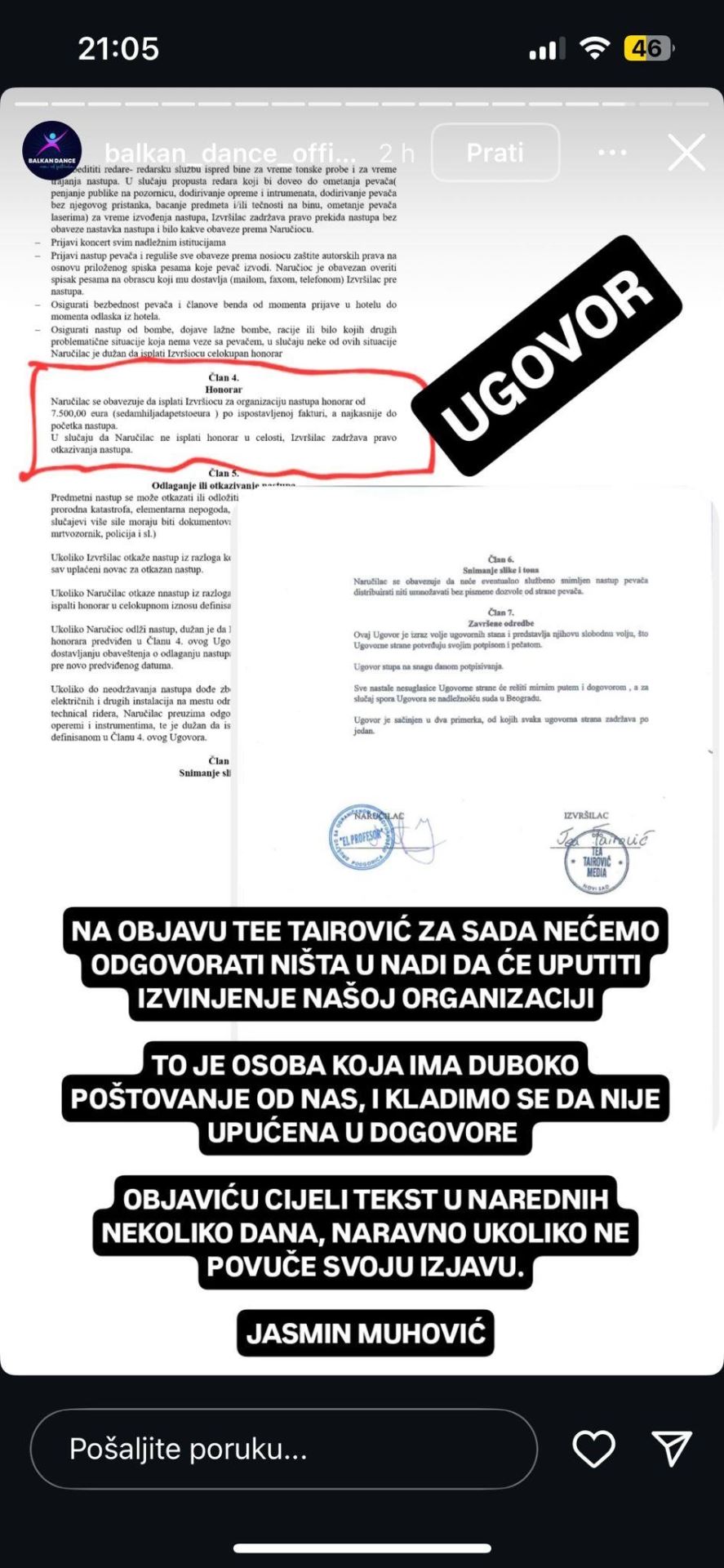 Ugovor Tee Tairović